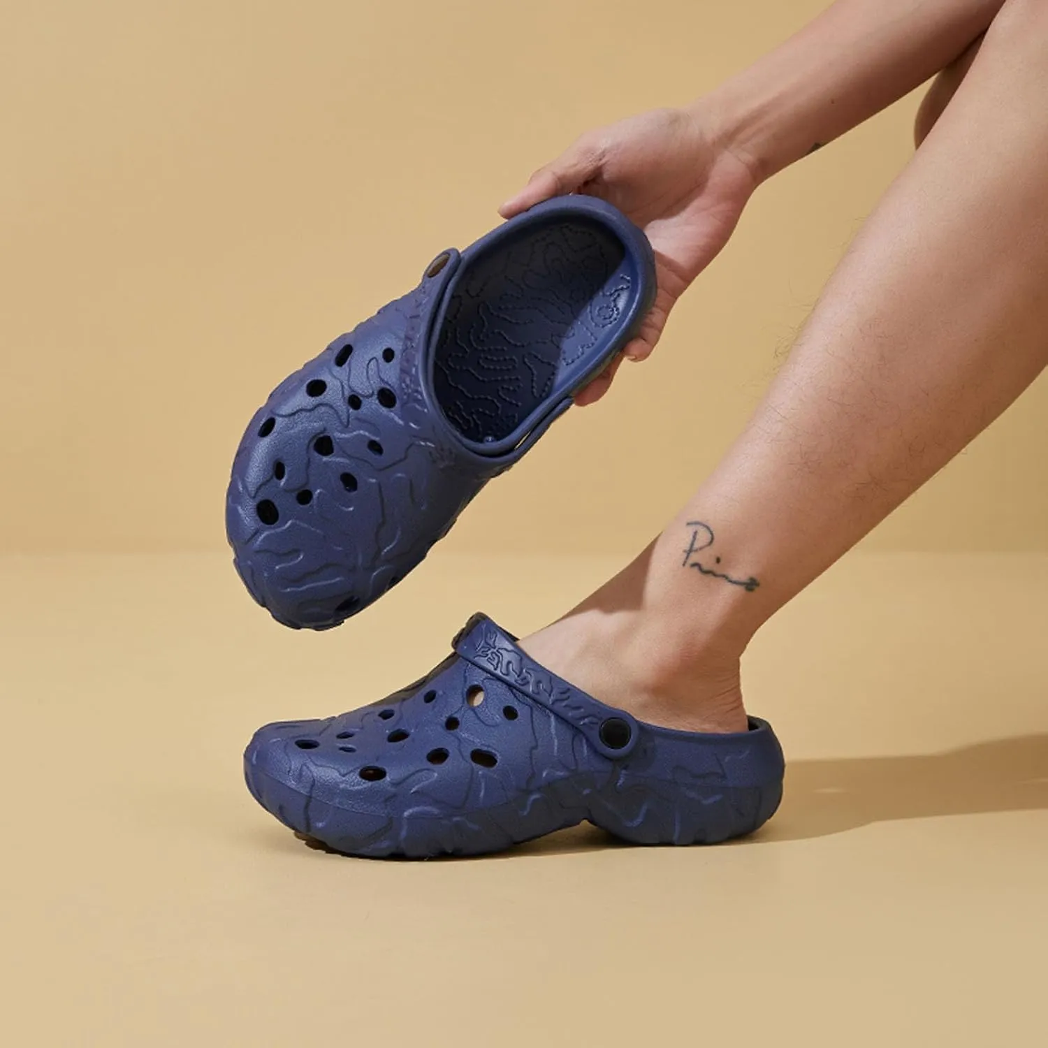 SECHRITE Clogs for Men Rubber Garden Shoes Lightweight Clogs for Men Slip On Mules for Summer - River Edge