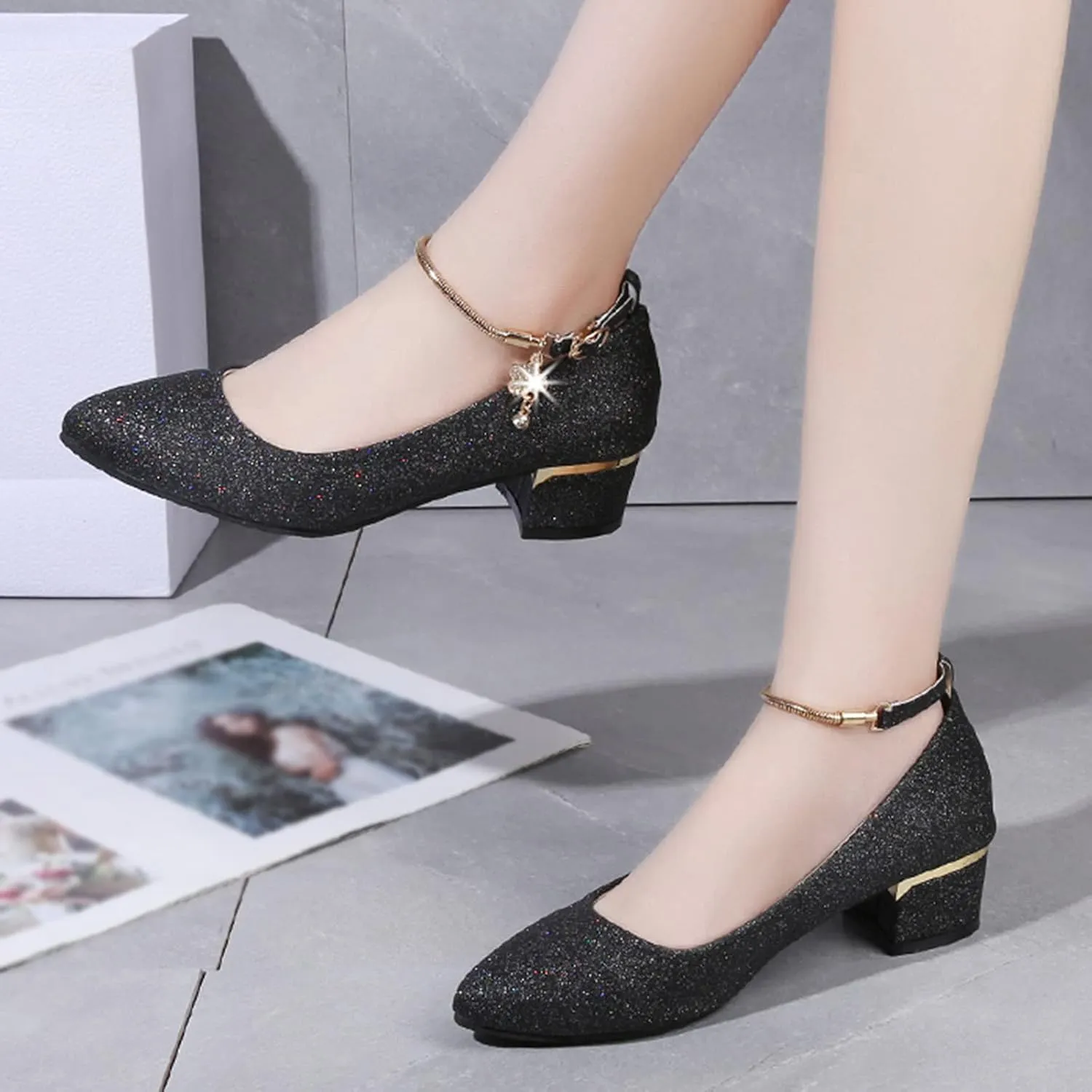 Sexy Casual Dress Shoes Sandals Single Ladies High Fashion Crystal Women Bohemian Heels Shoes Women's high Heels
