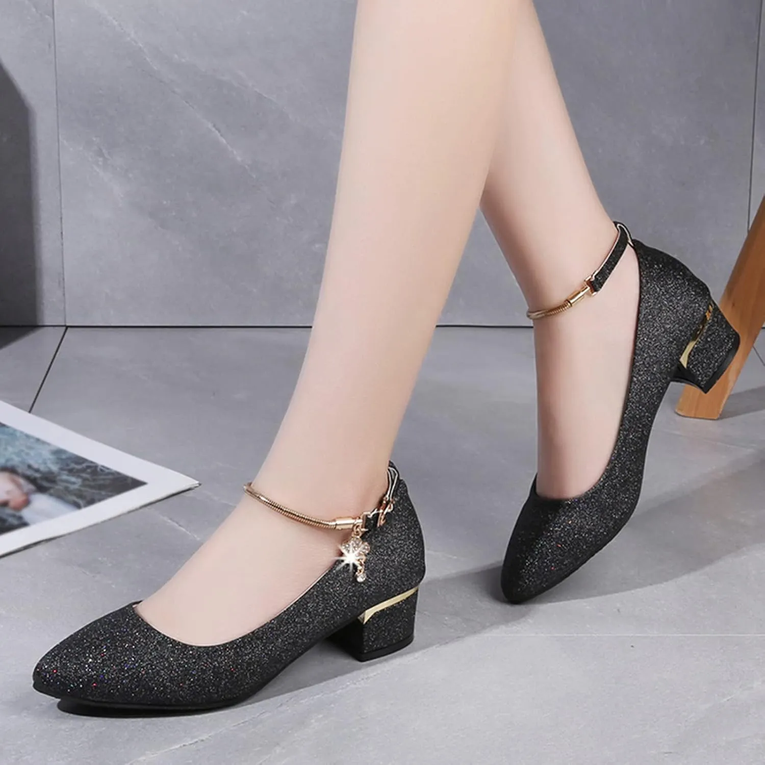Sexy Casual Dress Shoes Sandals Single Ladies High Fashion Crystal Women Bohemian Heels Shoes Women's high Heels