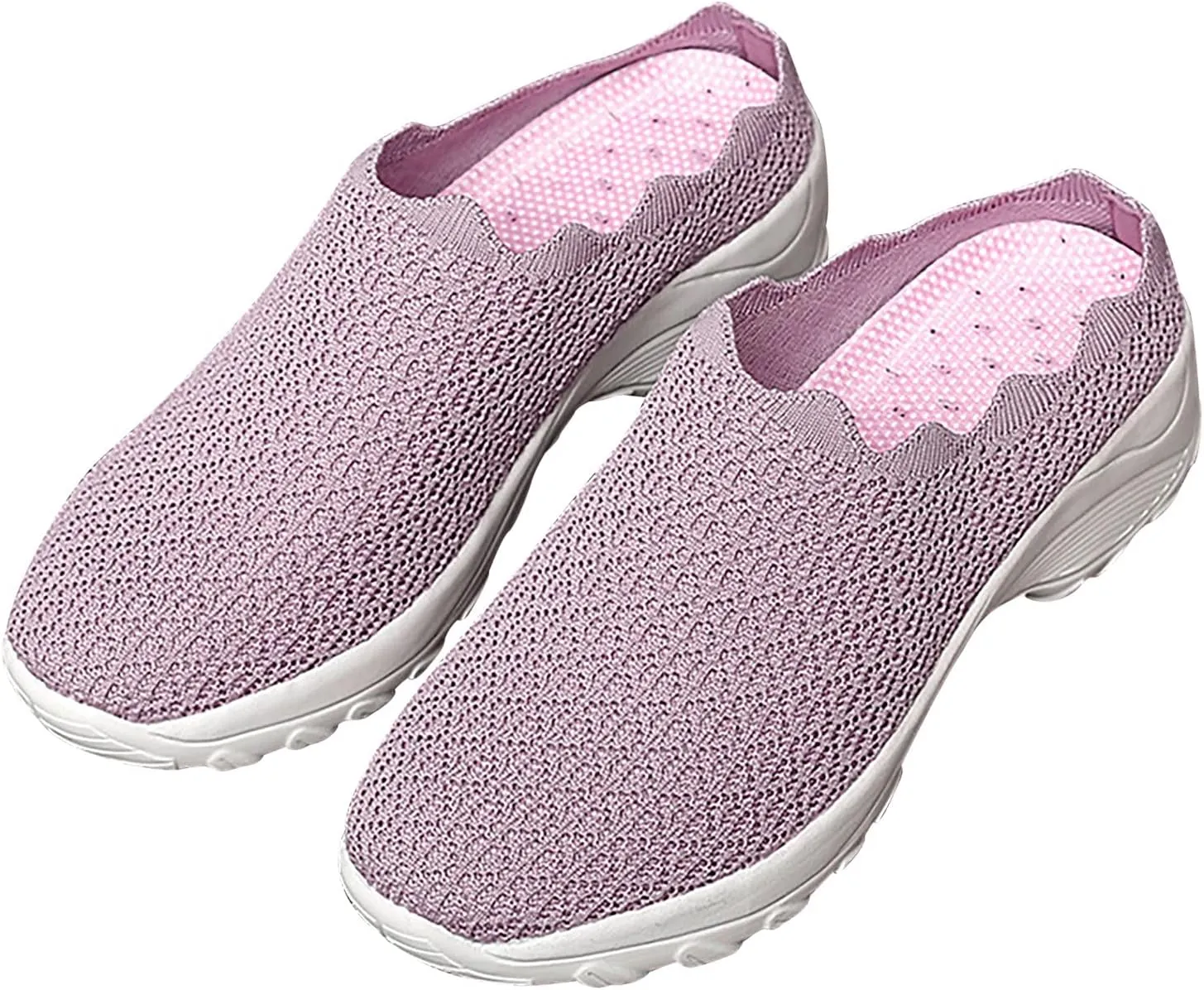 Shoes Women's Sport On Slip Toe Wedge Summer Round Casual Fashion Mesh Women's Swish Fashion Sneakers