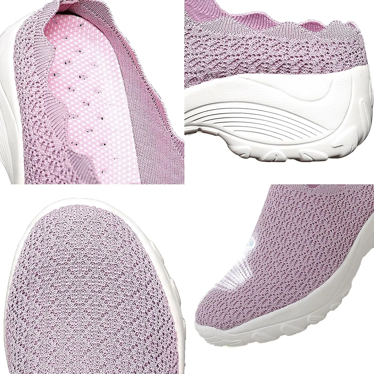 Shoes Women's Sport On Slip Toe Wedge Summer Round Casual Fashion Mesh Women's Swish Fashion Sneakers
