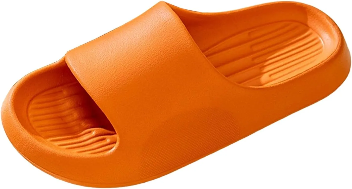 Shower Shoes for Women with Arch Support Flat Soled Open Toed Breathable Slippers Soft Soled Slippers