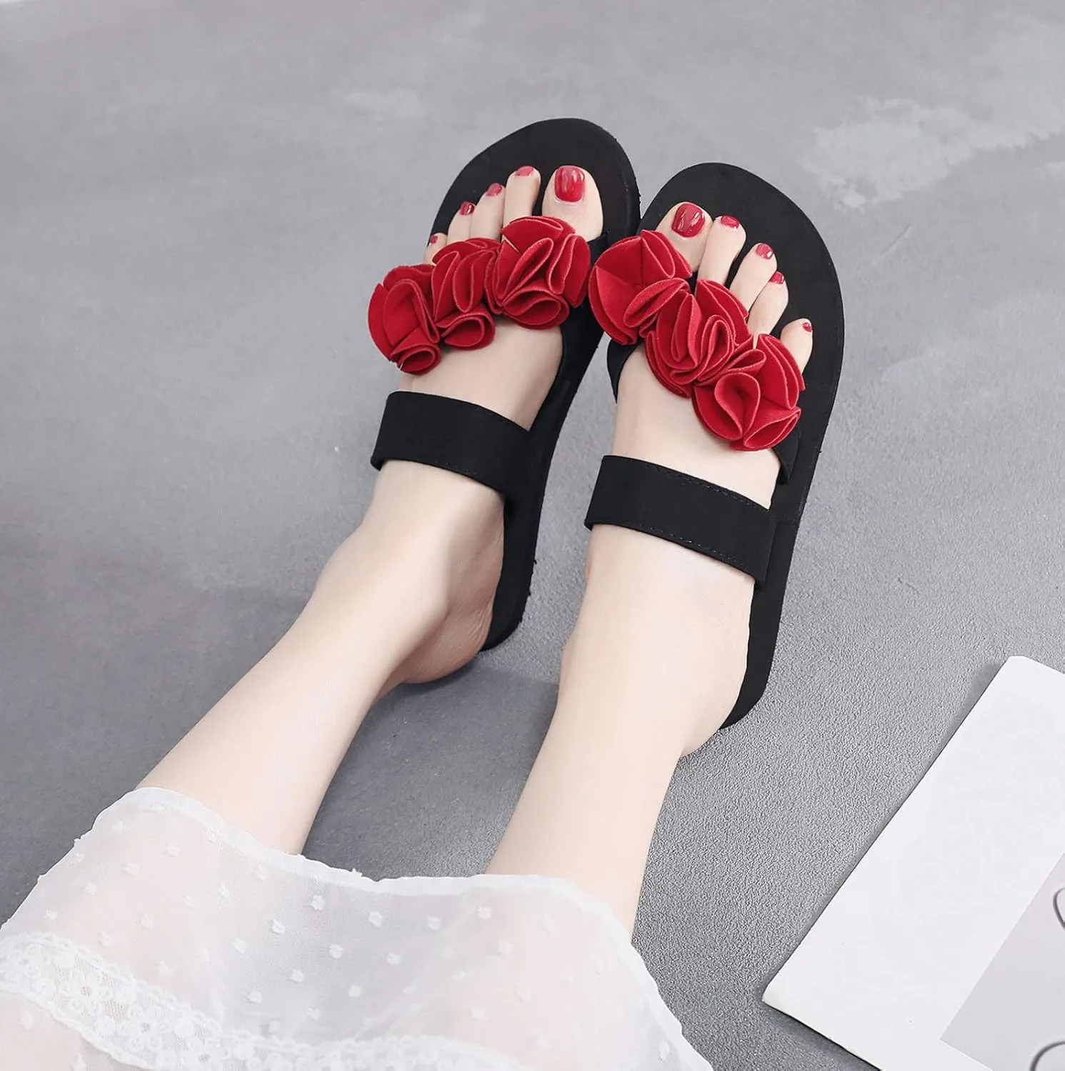 Slides Sandals Women Footwear Flowers Beach Slipper Home Breathable Flat Sandals Flip-Flops Shoes Women Women's slipper
