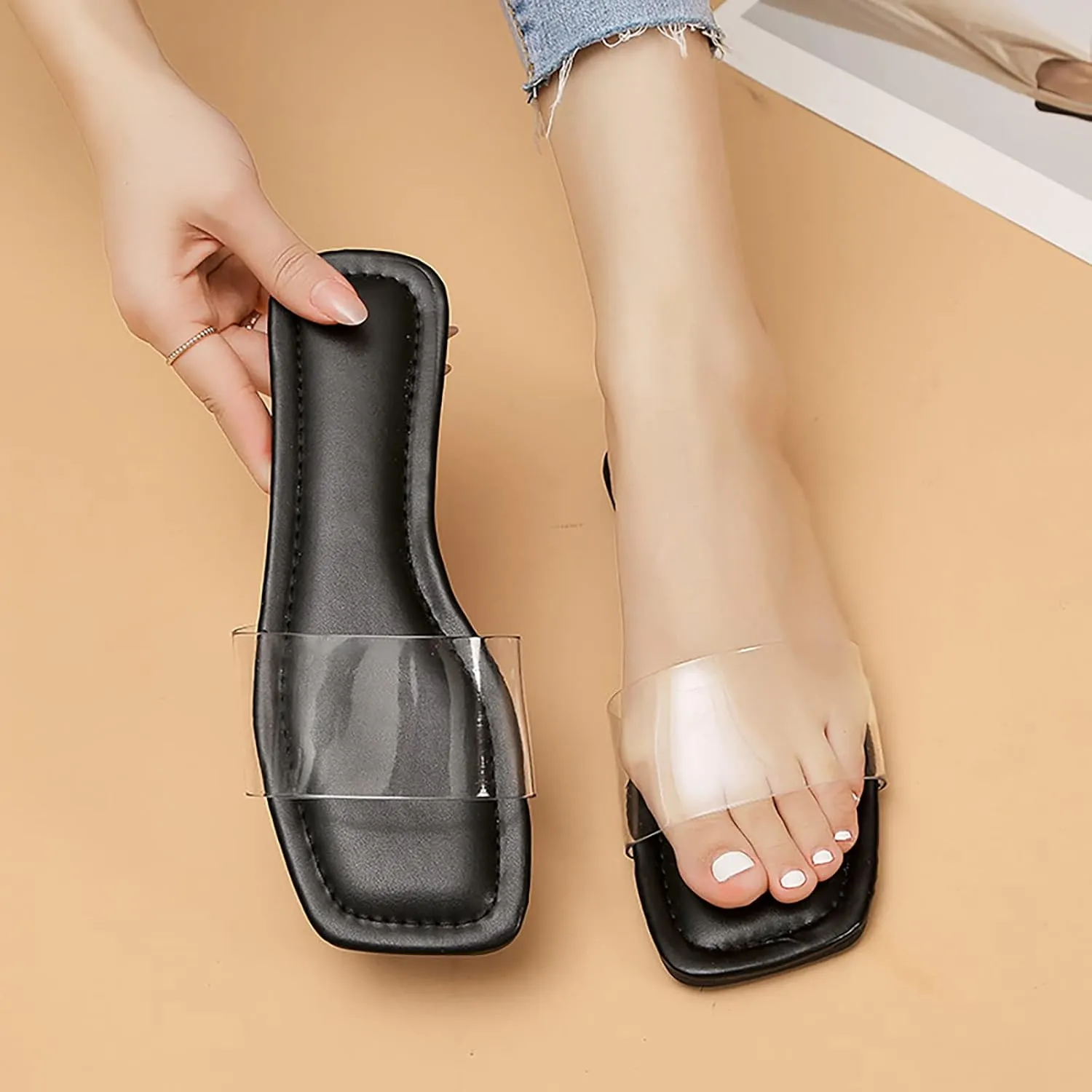 Slides Sandals Women Footwear Women Slippers Summer New Pattern Fashion Simple Versatile Flat Bottom Non Slip Comfort
