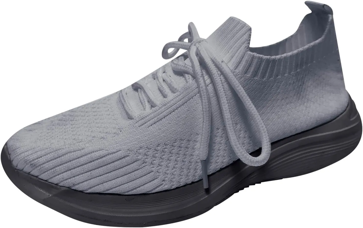 Slip on Shoes for Women Black Leather Tennis Shoes Women Casual Lace Up Non Slip Walking Shoes Women's Shoes
