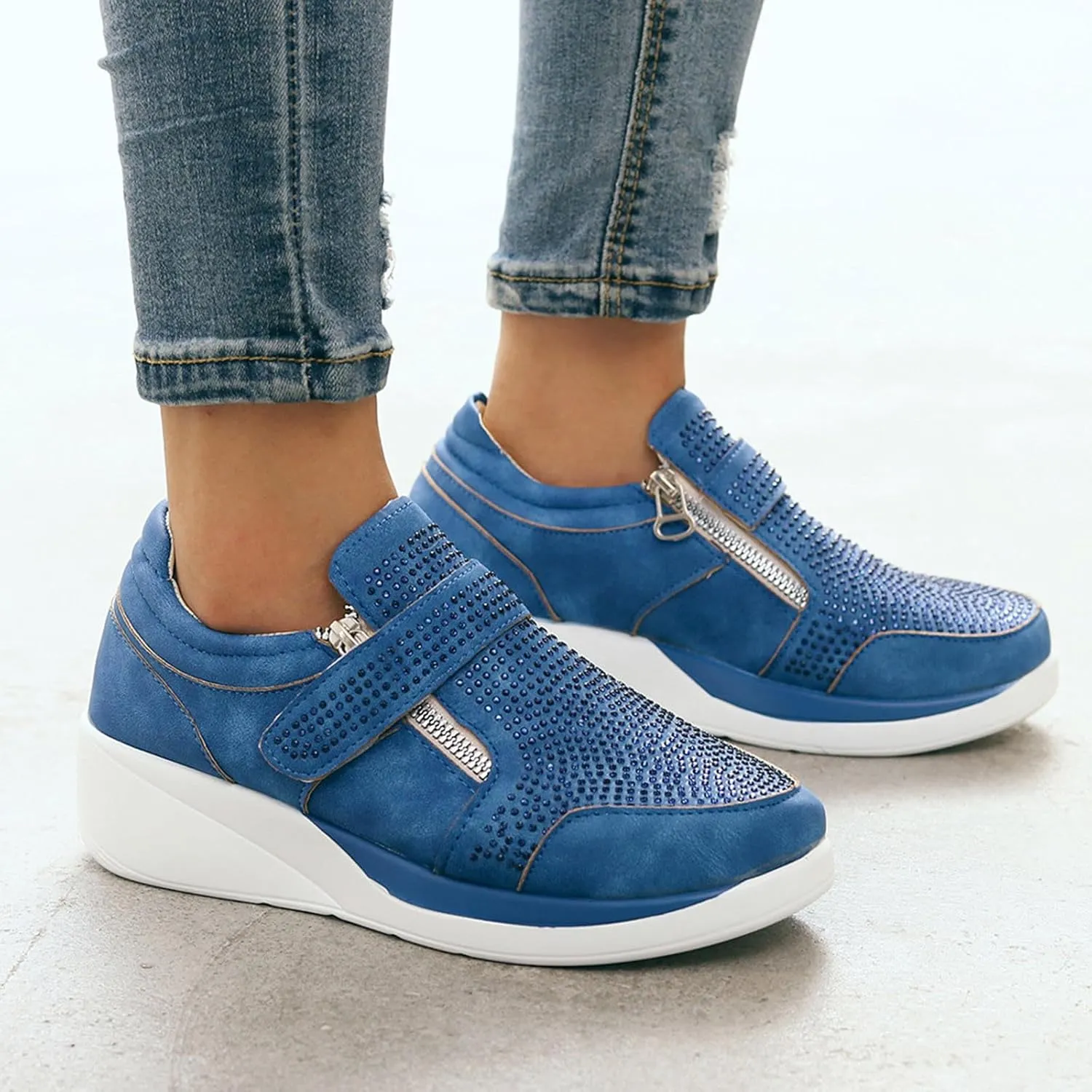 Sneaker Loafers Women Fashion Platform Comfortable Walking Shoes Lightweight Thick Rocking Bottom Shoe Footwear