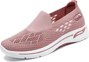 Sneakers for Women Diabetic Elderly Shoes Ladies Fashion Mary Jane Sneakers Mesh Breathable Walking Sneaker Summer Woven Hollow Out Orthopedic Soft Arch Support Walking Shoes