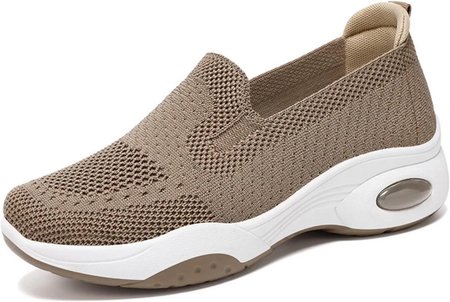 Sneakers Women Woven Orthopedic Breathable Soft Shoes Comfortable Knitted Slip on Sneakers Fashion Workoout Shopping Travel Casual Mesh Gym Shoes