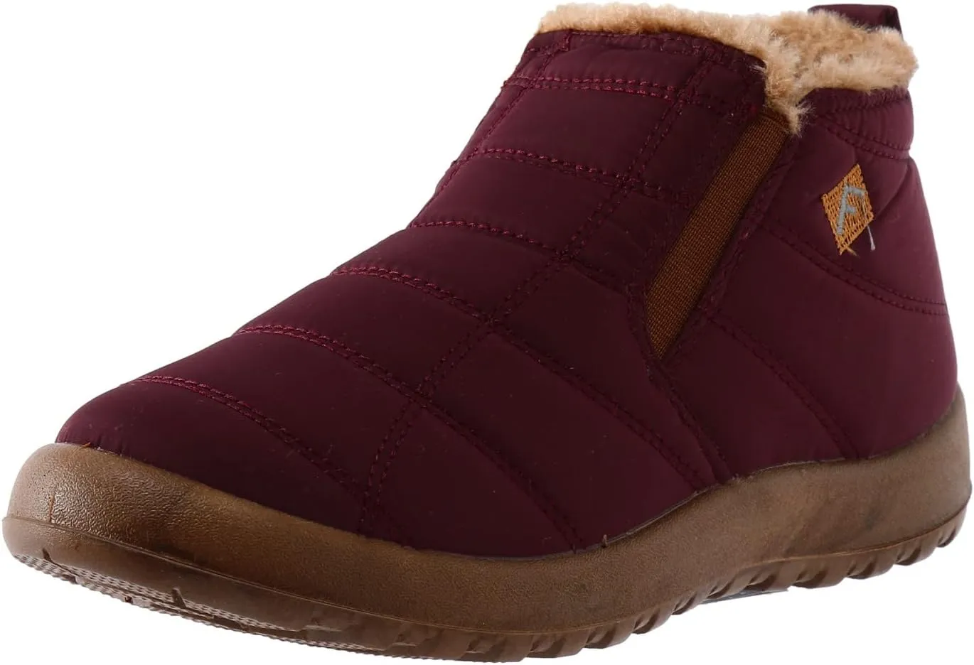 Snow Boots for Women Arch Support Womens Winter Shoes Slip On Ankle Booties Anti-Slip Water Resistant Fully Fur Lined Outdoor Flat Sneakers Thickening Shoes Wide Width Short Boots Shoes