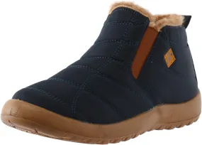 Snow Boots for Women Arch Support Womens Winter Shoes Slip On Ankle Booties Anti-Slip Water Resistant Fully Fur Lined Outdoor Flat Sneakers Thickening Shoes Wide Width Short Boots Shoes