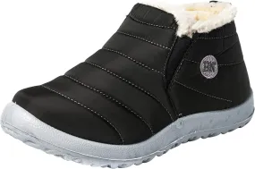 Snow Boots for Women Winter Boot Waterproof Fur Lining Booties Comfortable Slip On Outdoor Boots Warm Ankle Booties Anti Slip Winter Shoes for Women Fashion Short Boots Christmas Thanksgiving Day