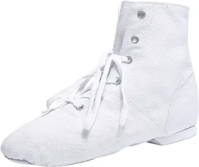 Split Sole Jazz Boots High Top Lace up Leather Canvas Dancing Shoes for Girls Boys (Toddler/Little Kid/Big Kid)