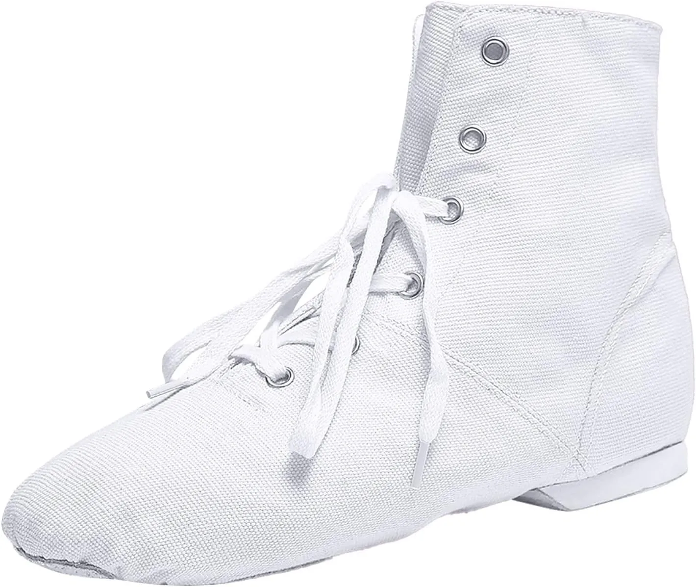 Split Sole Jazz Boots High Top Lace up Leather Canvas Dancing Shoes for Girls Boys (Toddler/Little Kid/Big Kid)
