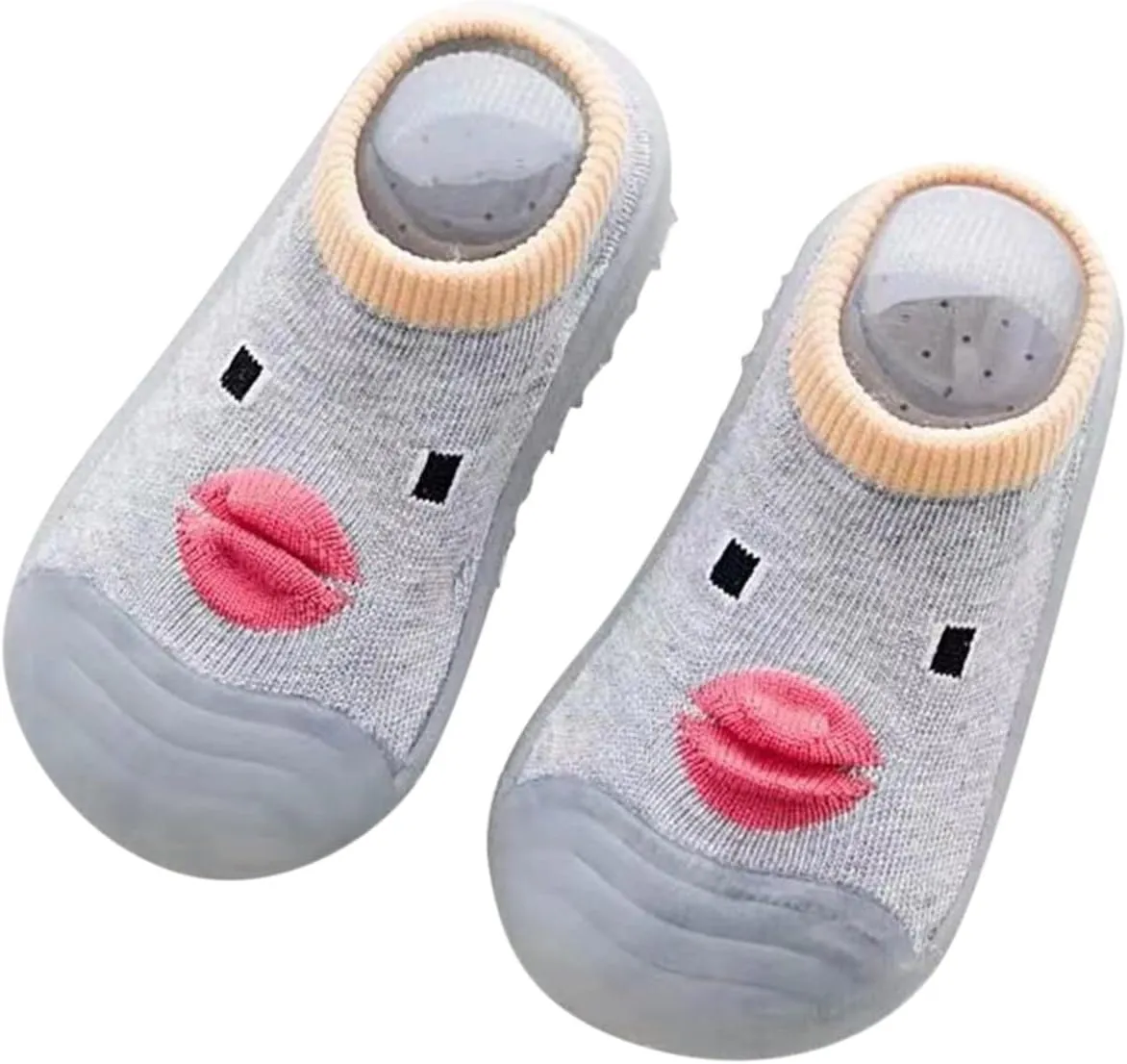 Spring and Summer Cute Toddler Shoes Breathable Soft Rubber Sole Shoes Indoor and Outdoor Saucy Boys Shoes (Grey, 18-19)