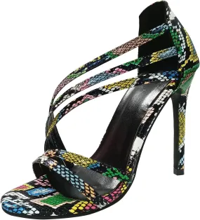 Stiletto Heels Women's Open Toe Heeled Sandals Rhinestone Shoes for Women Womens Chunk Low Heel Pump Sandal
