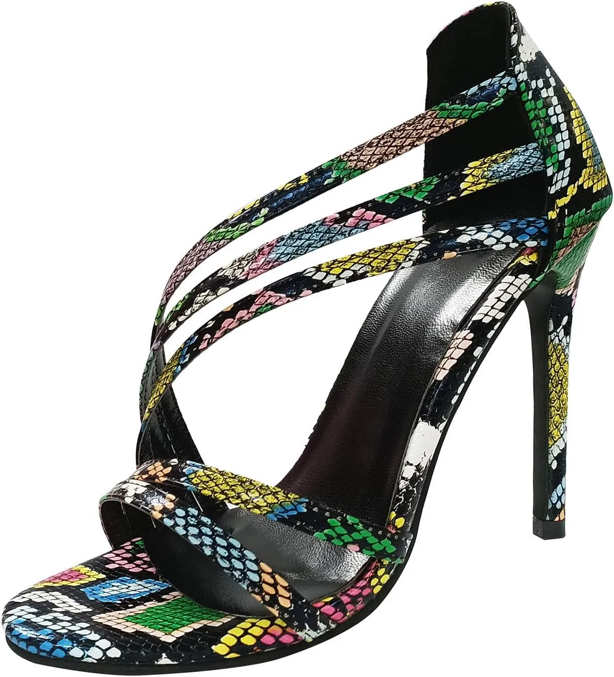Stiletto Heels Women's Open Toe Heeled Sandals Rhinestone Shoes for Women Womens Chunk Low Heel Pump Sandal