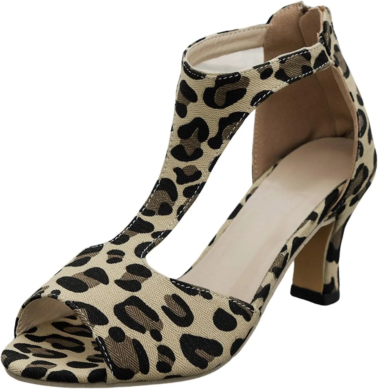 Strappy Heels for Women Prom Heeled Sandals for Women Women's Sandals Women's Chunk Low Heel Pump Sandals