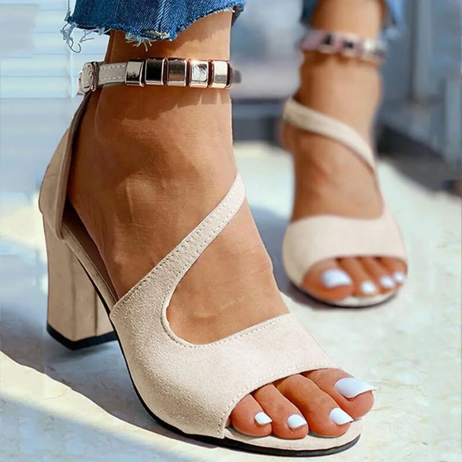 Strappy Heels Women's Lace Up Heeled Sandals Open Toe Heels for Women Womens Sandals Open Toe Strappy Sandals