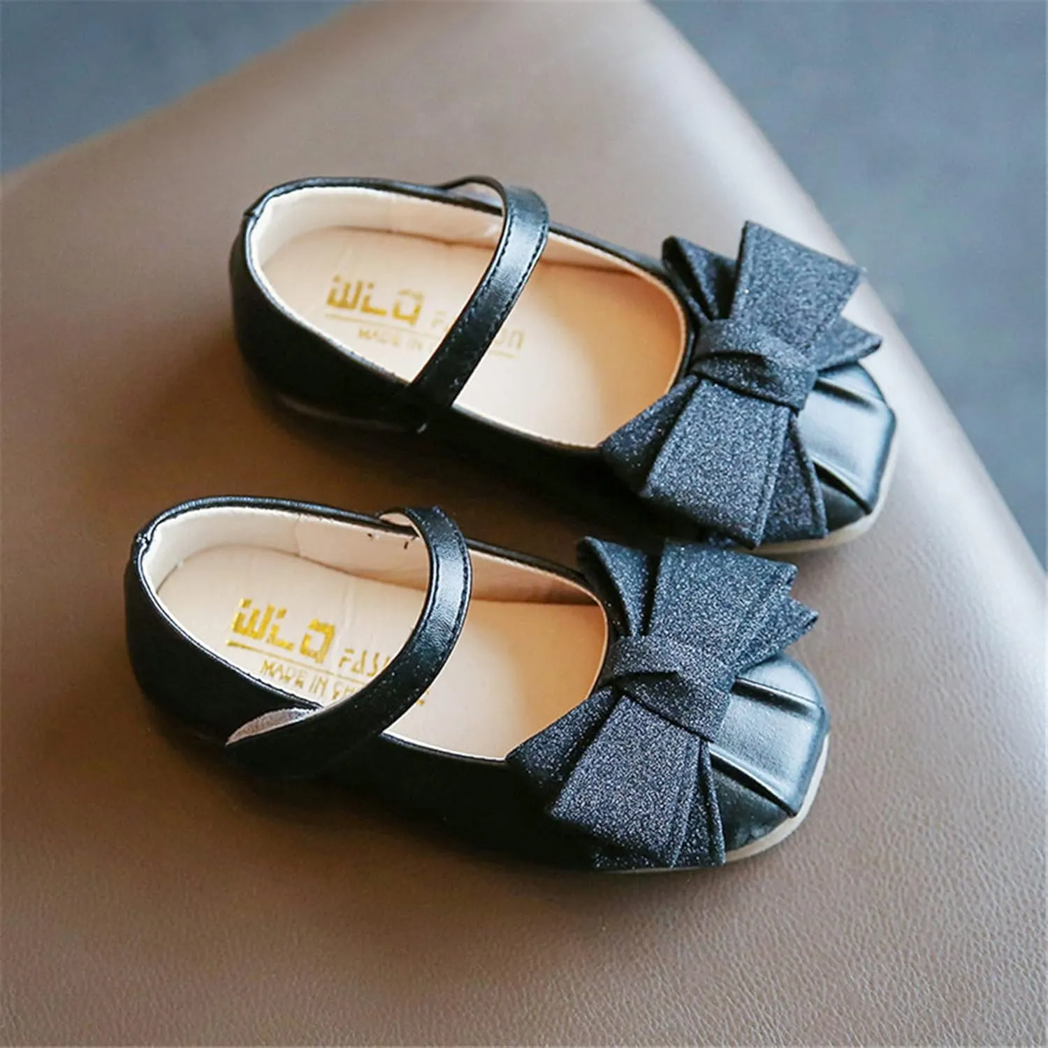 Stunner Girls Bow Mary Jane Flats Wedding Party Dress Shoes(Toddler/Little Kids/Big Kids)