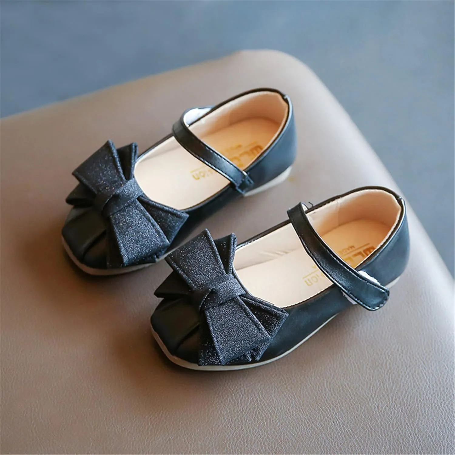 Stunner Girls Bow Mary Jane Flats Wedding Party Dress Shoes(Toddler/Little Kids/Big Kids)