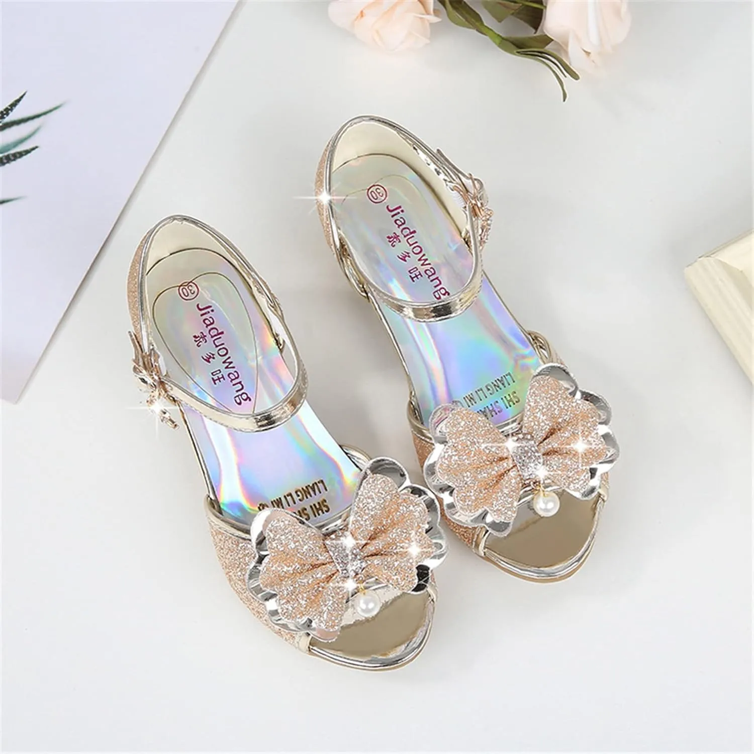 Stunner Girl's Flats Sandals Bow Princess Summer Sandals Dress Shoes