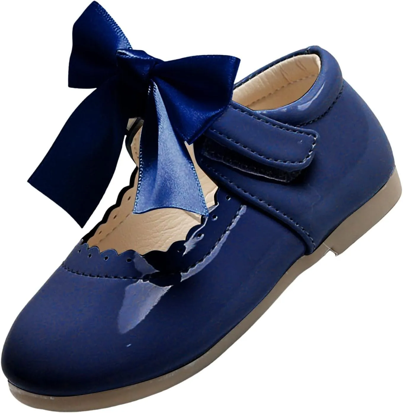 Summer and Girls Boots Cute Flat Solid Color Round Head Ribbon Bow Hook Loop Girl Toddler Summer Sandals for Girls