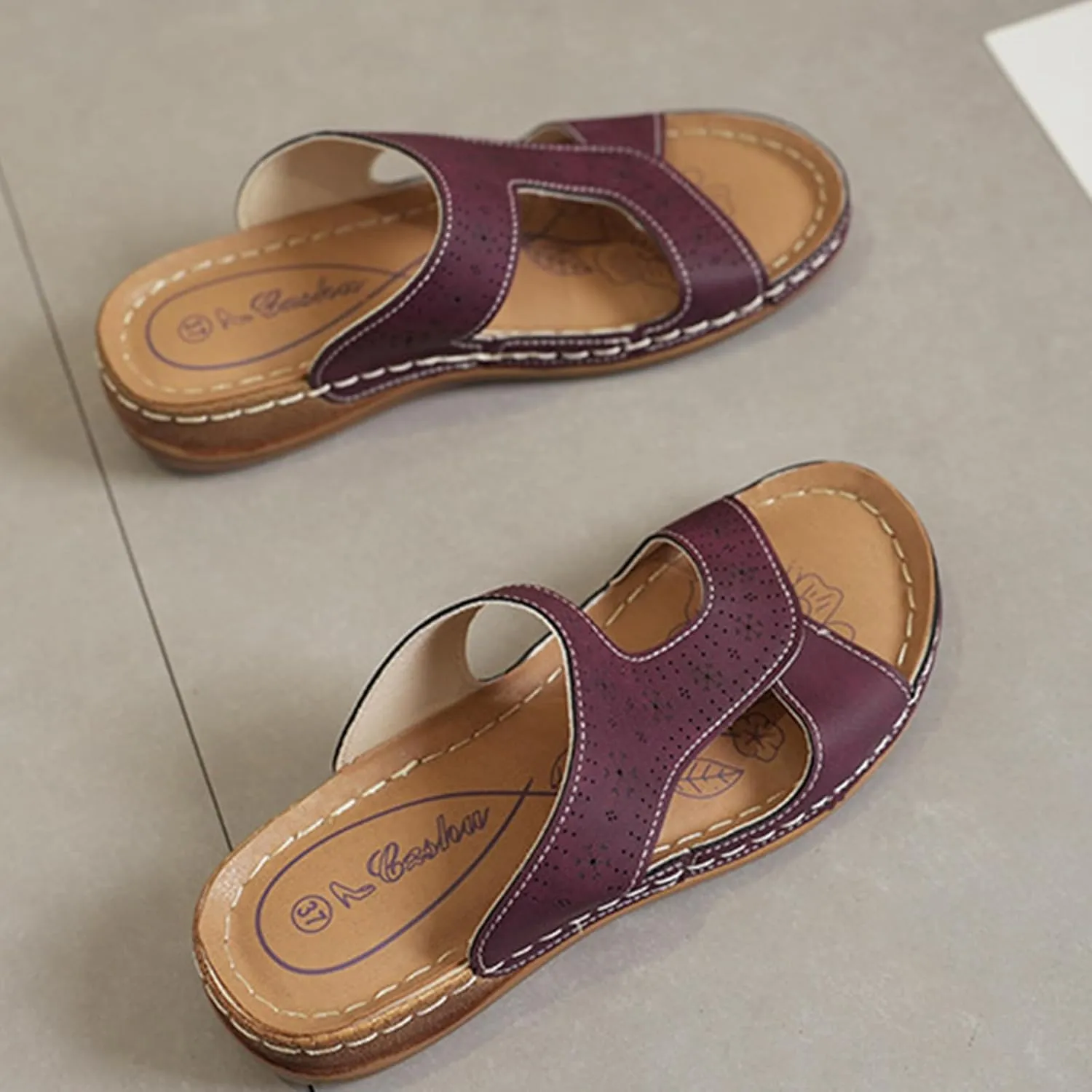 Summer Sandals for Women 2025 with Arch Support Dress Sandals Platform Shoes Slip on Sandal Open Toe Shoes Comfortable Dressy Sandal Soft & Stylish Wedge Slippers for Women 2025