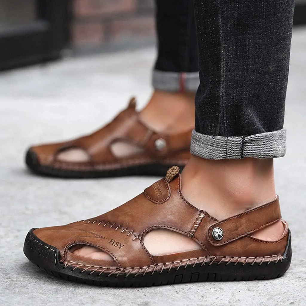 Summer Shoes Leather Breathable Casual Men's Outdoor Sandals Beach Men's sandals Mens Shower Sandals Men's Sandals Men Shoes