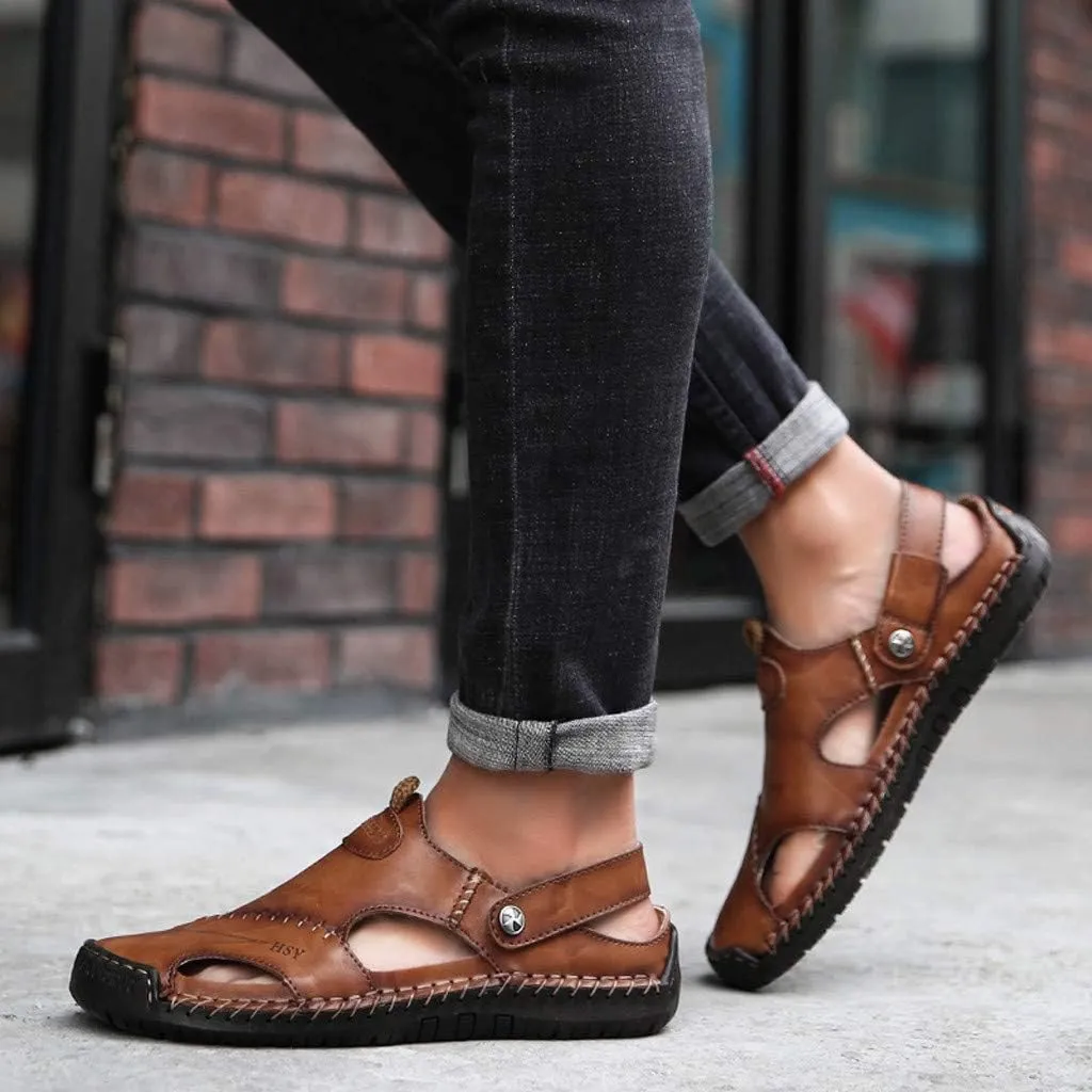 Summer Shoes Leather Breathable Casual Men's Outdoor Sandals Beach Men's sandals Mens Shower Sandals Men's Sandals Men Shoes