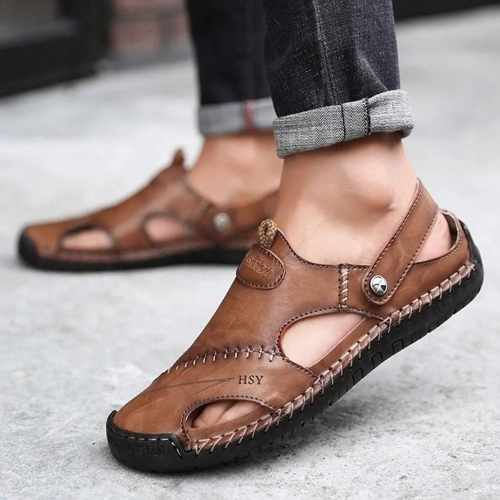 Summer Shoes Leather Breathable Casual Men's Outdoor Sandals Beach Men's sandals Mens Shower Sandals Men's Sandals Men Shoes