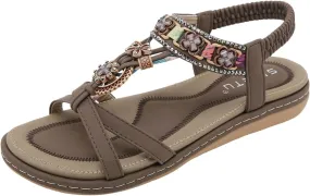 Temperament Flat Bottom Sandals for Women Casual Summer Comfortable Walking Shoes Versatile Sandals for Women