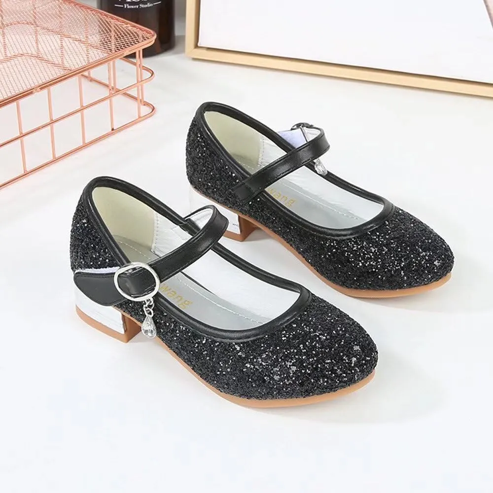 TN TANGNEST Girls Dress Shoes Low Heel Wedding Party Mary Jane Shoes Sparkly Princess Shoes
