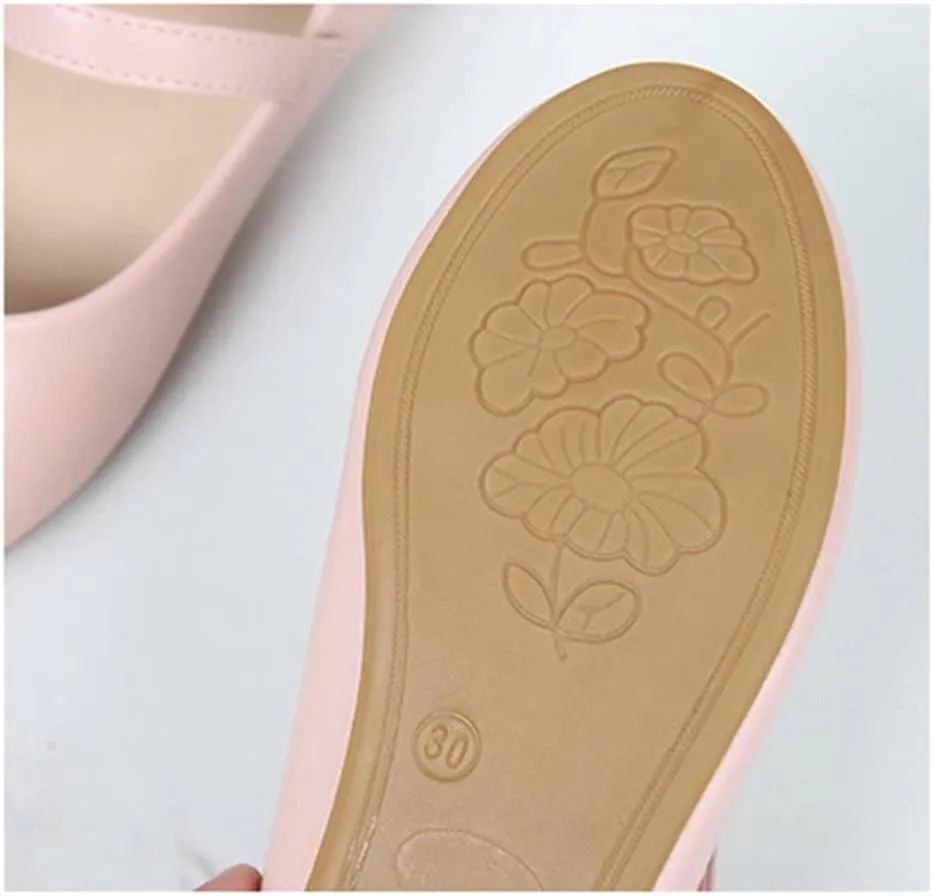 TN TANGNEST Girls Mary Jane Flats Cute Pearl Flowers Ballet Shoes School Wedding Party Shoes