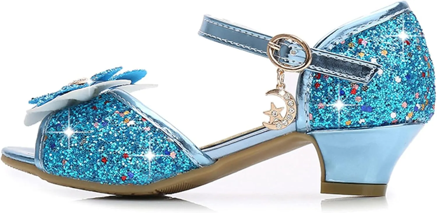 TN TANGNEST Little Big Girls Party Wedding Sandals Crystal Heels Shoes Bow Princess Dress Shoes