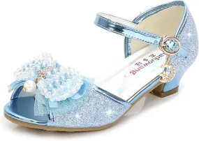 TN TANGNEST Little Big Girls Party Wedding Sandals Crystal Heels Shoes Bow Princess Dress Shoes