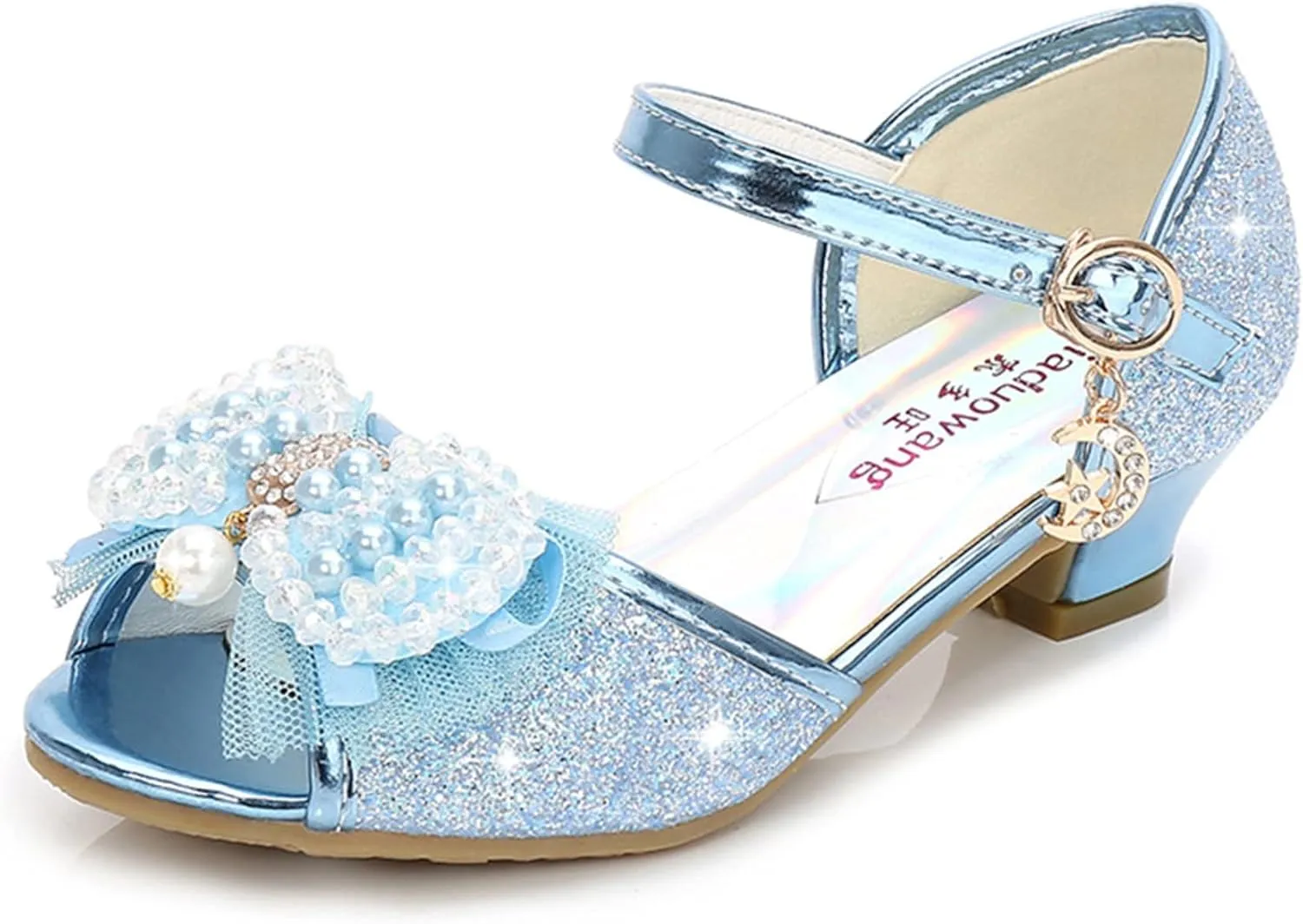 TN TANGNEST Little Big Girls Party Wedding Sandals Crystal Heels Shoes Bow Princess Dress Shoes