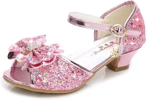 TN TANGNEST Little Big Girls Party Wedding Sandals Crystal Heels Shoes Bow Princess Dress Shoes