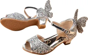 TN TANGNEST Little Big Girls Party Wedding Sandals Crystal Heels Shoes Bow Princess Dress Shoes
