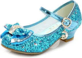 TN TANGNEST Sequined Bowknot Girls Princess Shoes Dress Shoes Wedding Party Low Heel Mary Jane Shoes