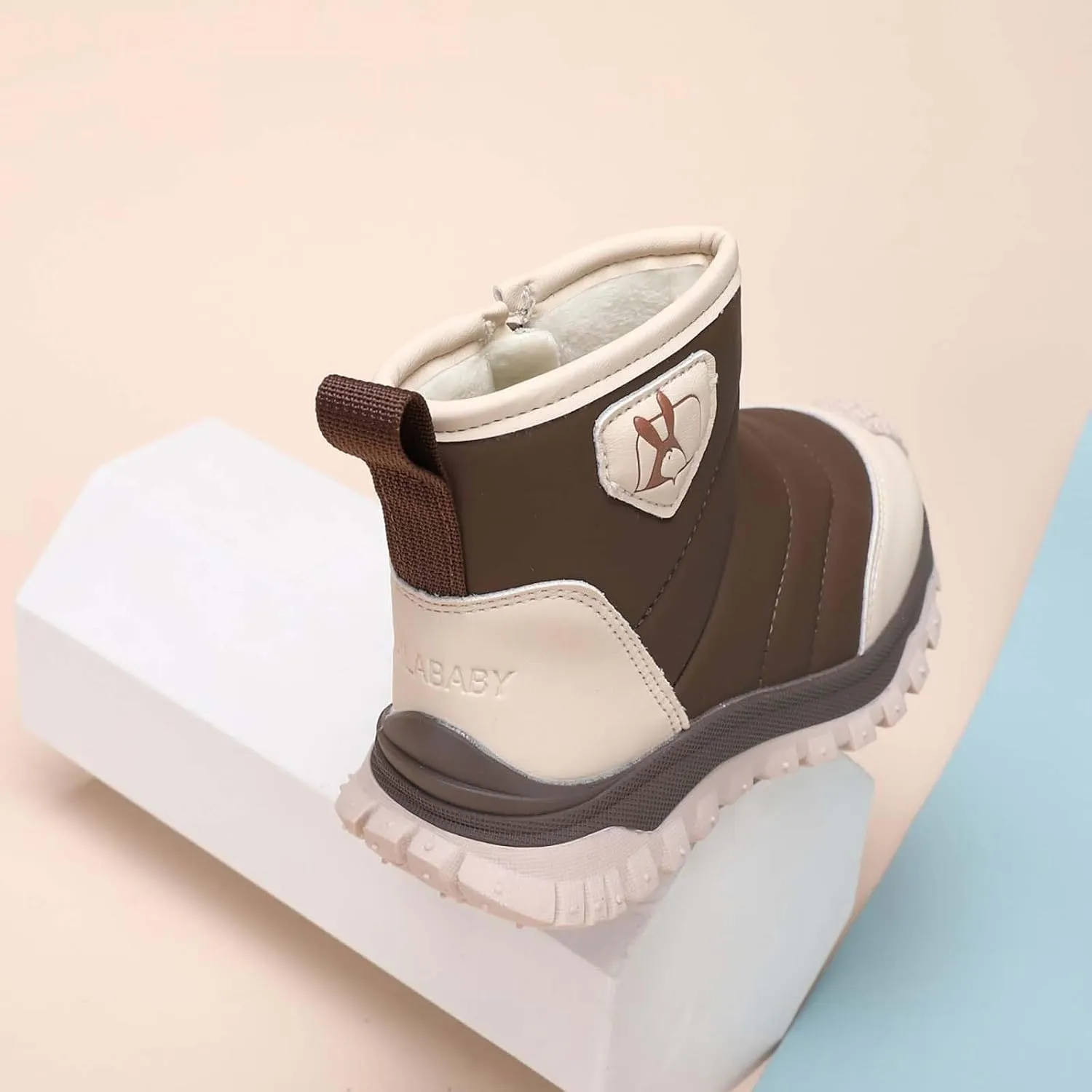 Toddler Baby Snow Boots Winter Shoes Boys Girls Cold Weather Faux Fr Shoes Kids Warm Anti-Slip Ankle Boots Winter Boot