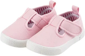 Toddler Boys Girls T-Strap Canvas Sneakers Classical Comfort Soft Sole Flats Sneakers Little Kid Non Skid School Uniform Shoe