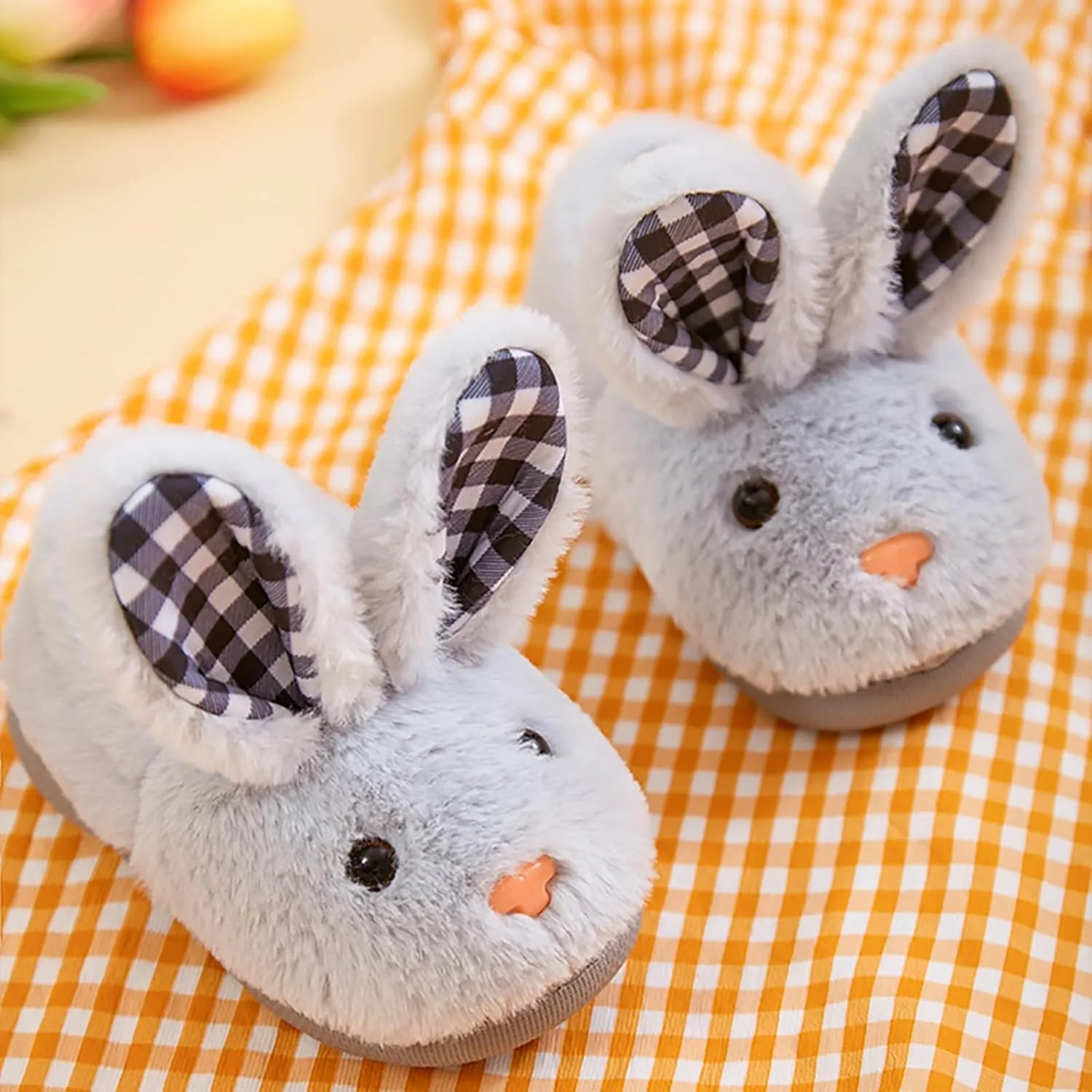 Toddler Bunny Slippers for Girls Boys Warm House Shoes for Kids Winter Home Slippers Indoor Non Slip Slippers