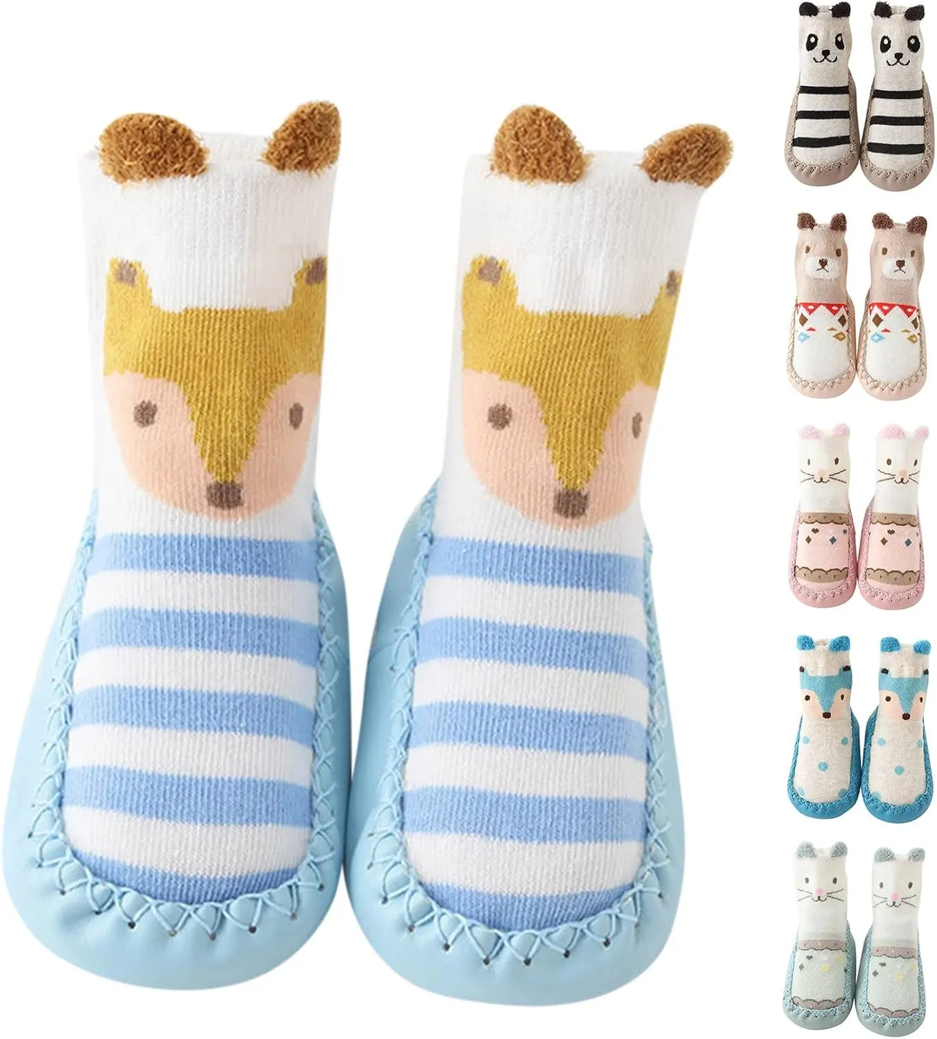Toddler Fall Flat Bottom Walking Shoes Boys Girls Winter Warm Floor Socks Shoes Non Slip Shoes for Toddlers