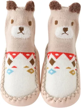 Toddler Fall Flat Bottom Walking Shoes Boys Girls Winter Warm Floor Socks Shoes Non Slip Shoes for Toddlers
