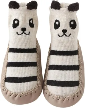 Toddler Fall Flat Bottom Walking Shoes Boys Girls Winter Warm Floor Socks Shoes Non Slip Shoes for Toddlers