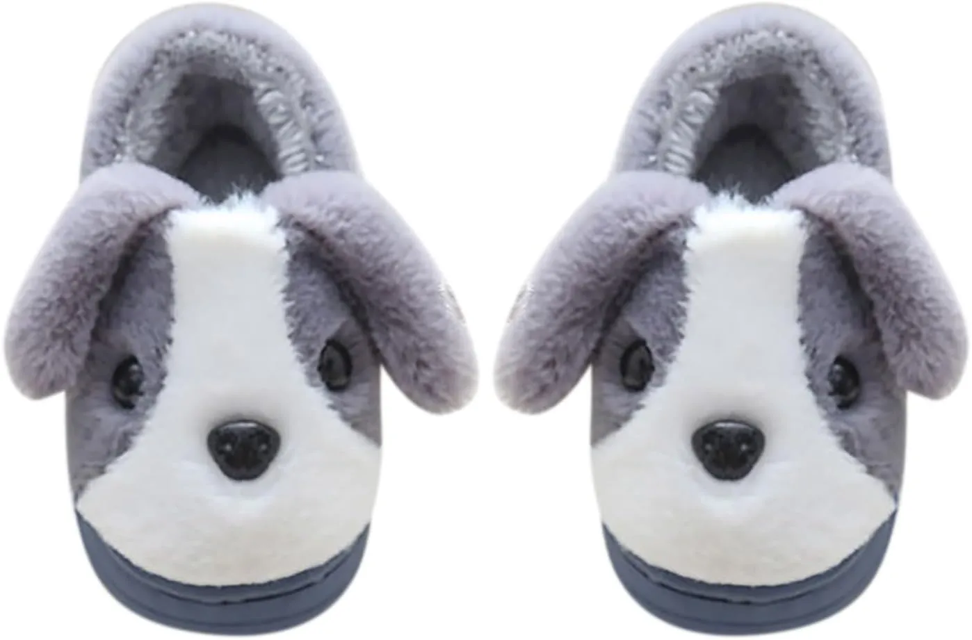 Toddler Fuzzy Slippers Girls Boys Cartoon Cute Animals Dog House Slippers Plush Warm Home Shoes Winter Indoor Outdoor