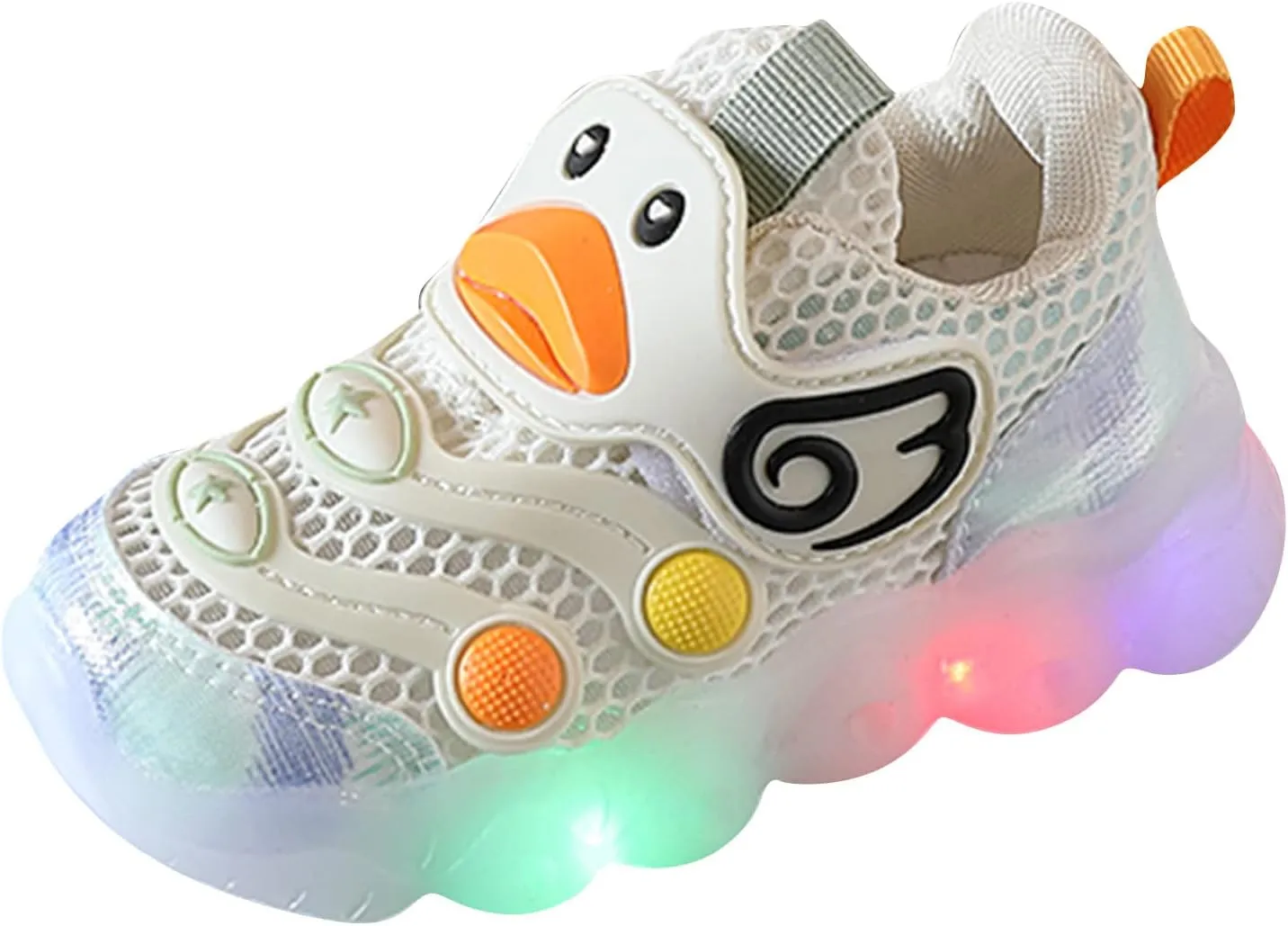 Toddler Girls Light Up Shoes Sports Shoes 1 3Years Baby Boys Led Light Luminous Running Sport Boots Shoes Gift (Beige-2, 2.5-3 Years Toddler)