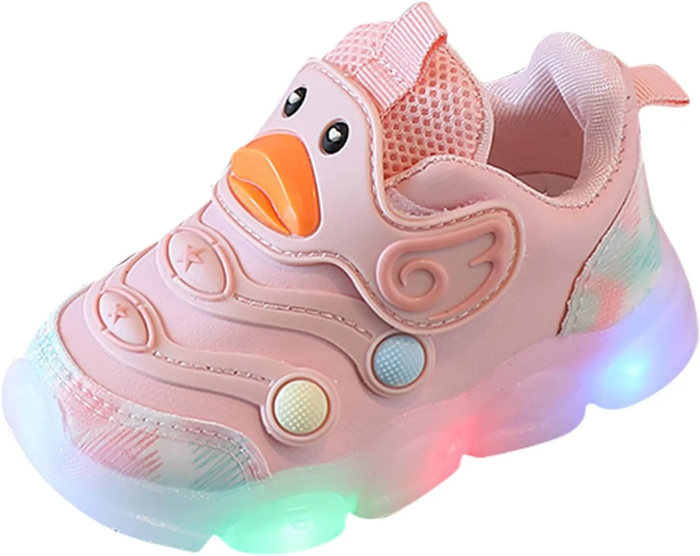 Toddler Girls Light Up Shoes Sports Shoes 1 3Years Baby Boys Led Light Luminous Running Sport Boots Shoes Gift (Pink-1, 2-2.5 Years Toddler)