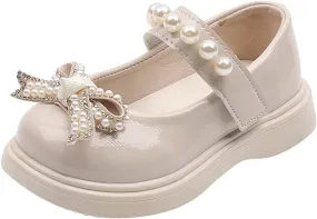 Toddler Girls Platform Mary Jane Shoes Bow Girls Dress Shoes Little Girl School Uniform Oxford Shoes for Kids Flats