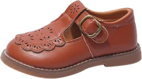 Toddler Girls School Dress Shoes Flower Girl Mary Jane Shoes Uniform School Oxford Flats for Girl Party Wedding Shoes